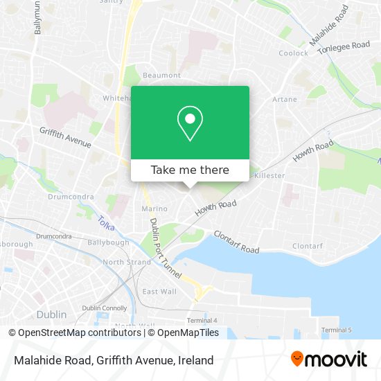 Malahide Road, Griffith Avenue map