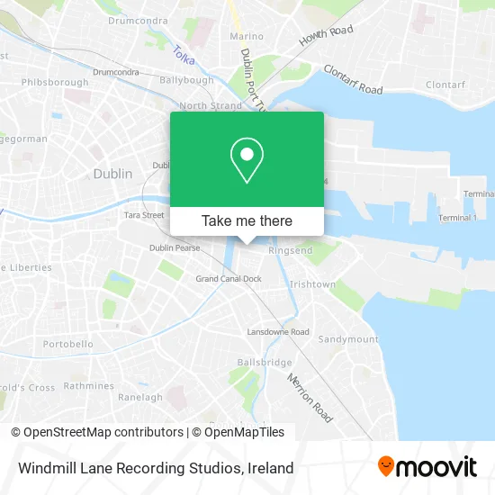 Windmill Lane Recording Studios map