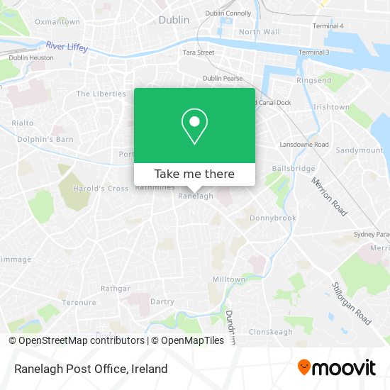 Ranelagh Post Office map