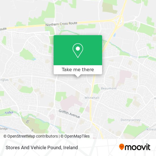 Stores And Vehicle Pound map