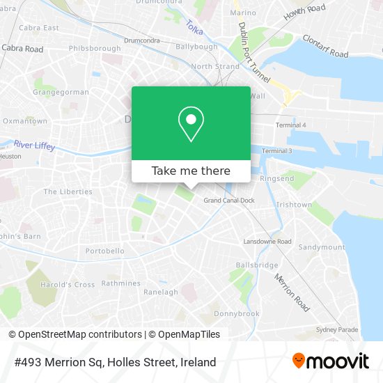 #493 Merrion Sq, Holles Street map