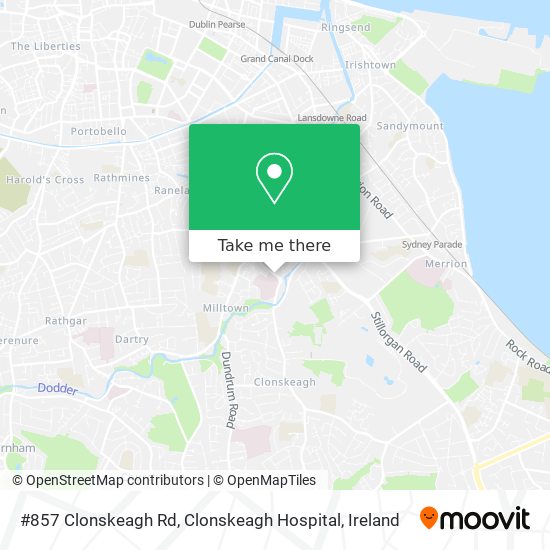 #857 Clonskeagh Rd, Clonskeagh Hospital map