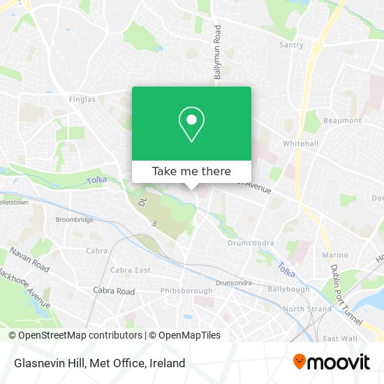 Glasnevin Hill, Met Office map