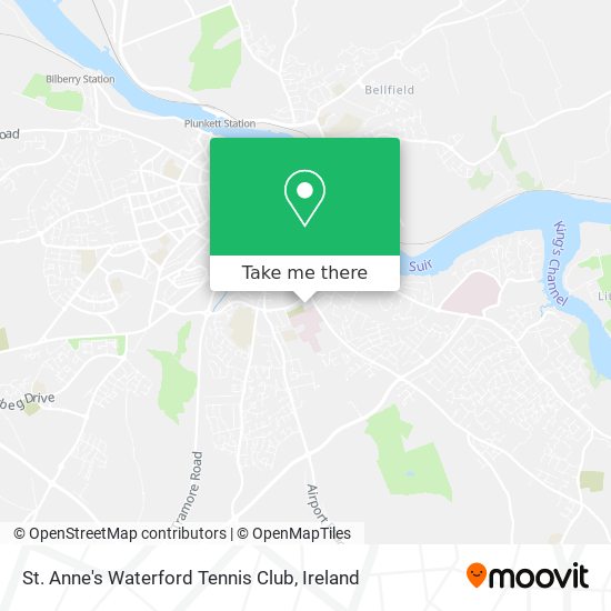 St. Anne's Waterford Tennis Club map