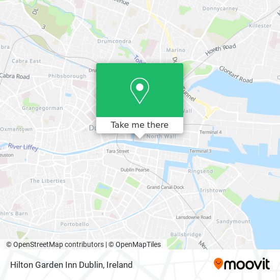 Hilton Garden Inn Dublin map