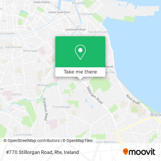#770 Stillorgan Road, Rte map