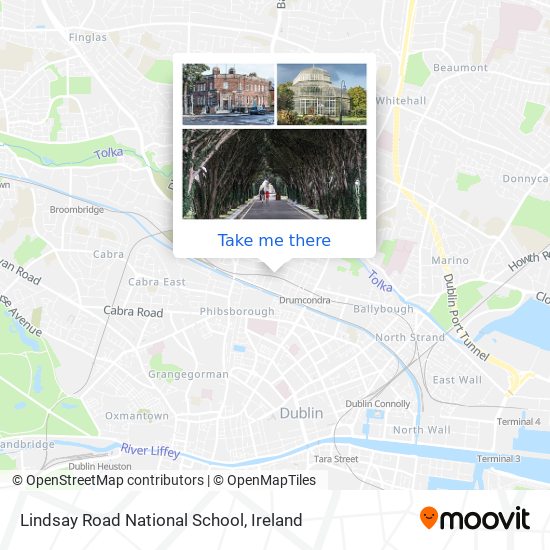 Lindsay Road National School map