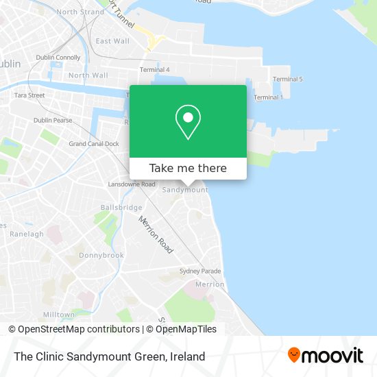 The Clinic Sandymount Green map