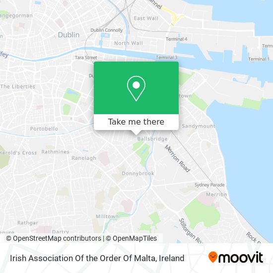 Irish Association Of the Order Of Malta map