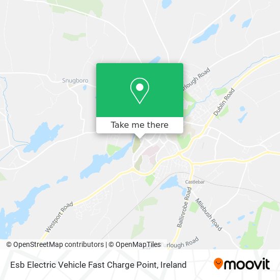 Esb Electric Vehicle Fast Charge Point map