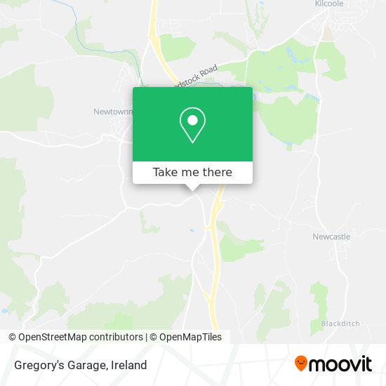 Gregory's Garage map