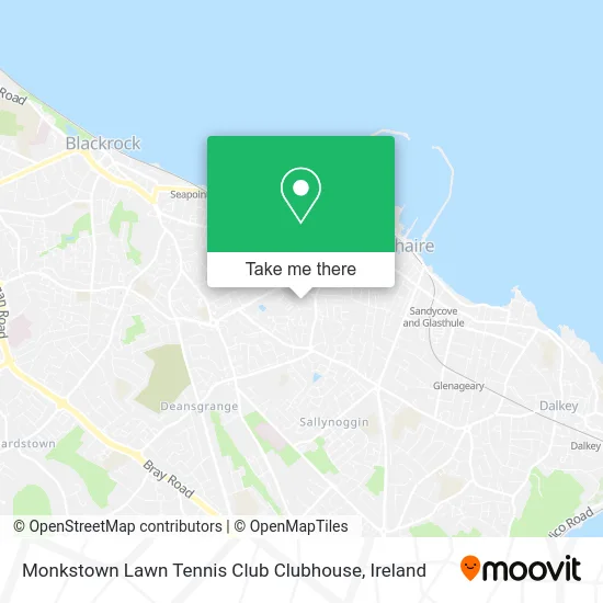 Monkstown Lawn Tennis Club Clubhouse map