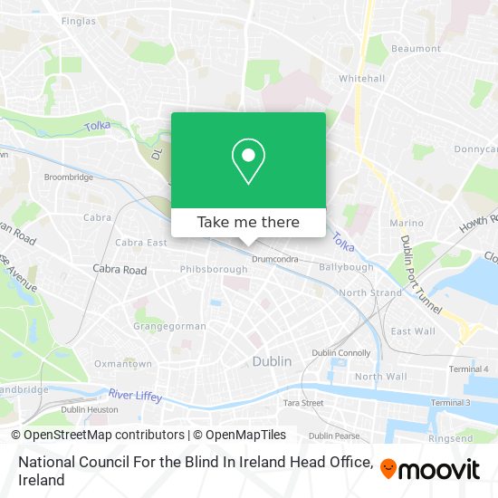 National Council For the Blind In Ireland Head Office map