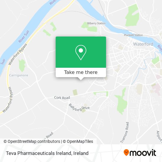 Teva Pharmaceuticals Ireland map