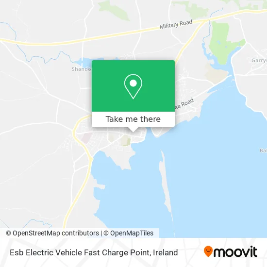 Esb Electric Vehicle Fast Charge Point map