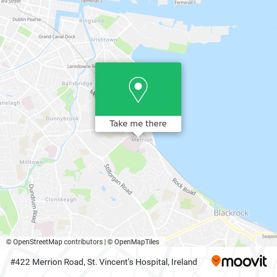 #422 Merrion Road, St. Vincent's Hospital map
