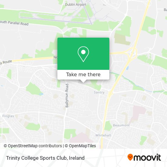 Trinity College Sports Club map