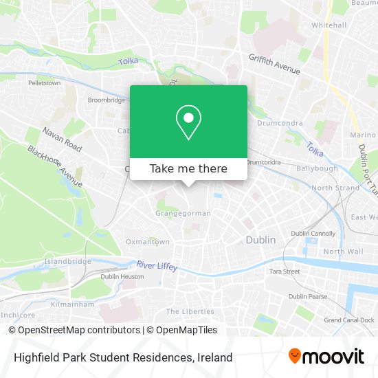 Highfield Park Student Residences map