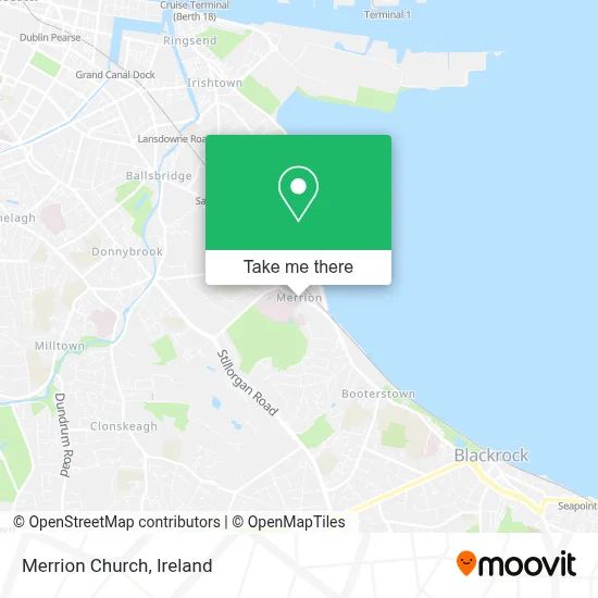 Merrion Church map