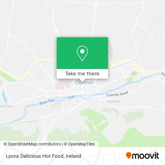 Lyons Delicious Hot Food map