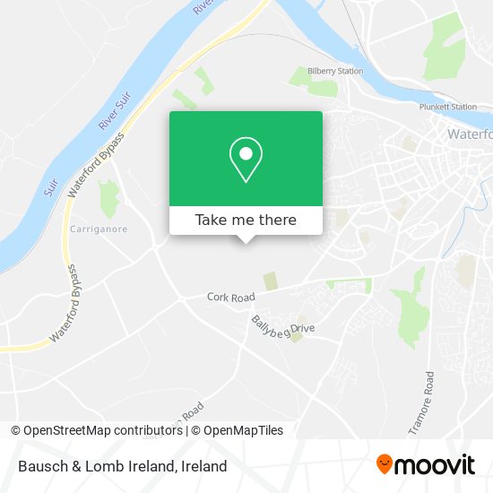 Bausch & Lomb Ireland map