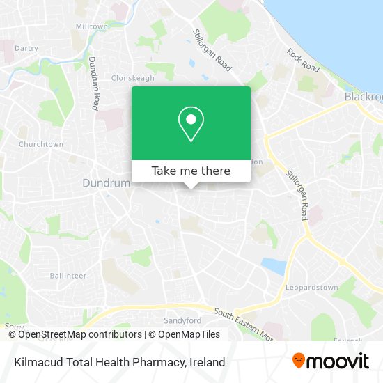 Kilmacud Total Health Pharmacy map
