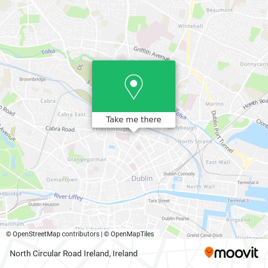 North Circular Road Ireland map