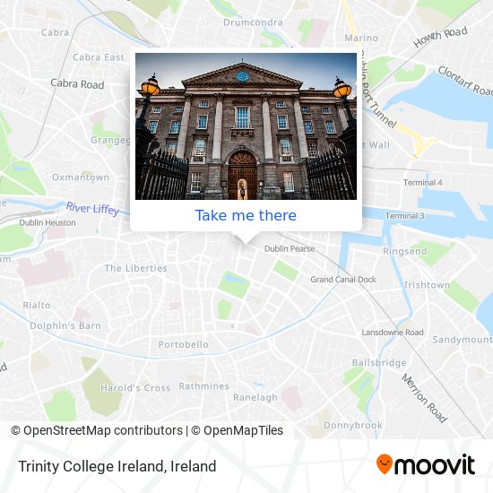 Trinity College Ireland map
