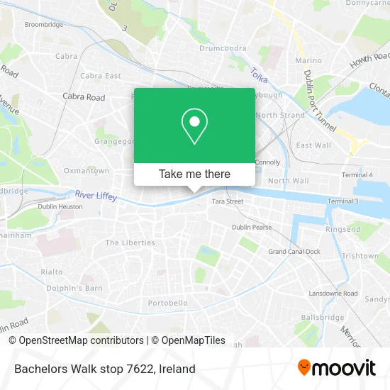 Bachelors Walk stop 7622 map