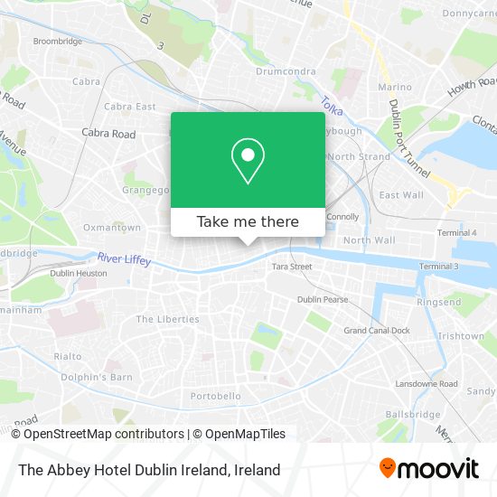 The Abbey Hotel Dublin Ireland map