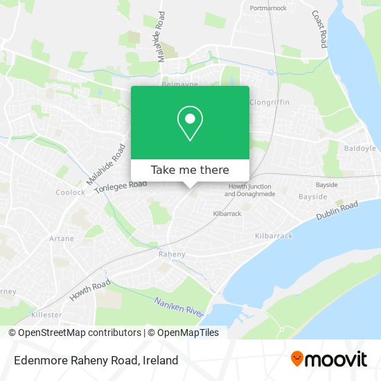 Edenmore Raheny Road map