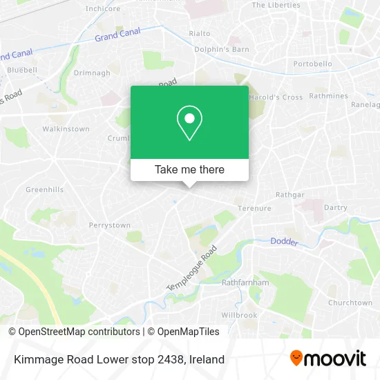 Kimmage Road Lower stop 2438 map
