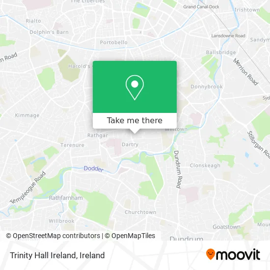 Trinity Hall Ireland map