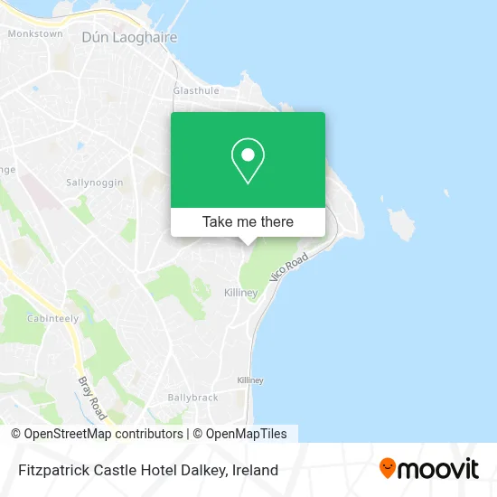 Fitzpatrick Castle Hotel Dalkey map