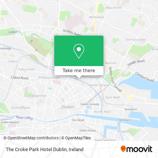 The Croke Park Hotel Dublin map