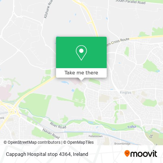 Cappagh Hospital stop 4364 map