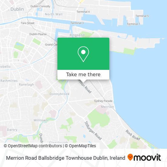 Merrion Road Ballsbridge Townhouse Dublin map