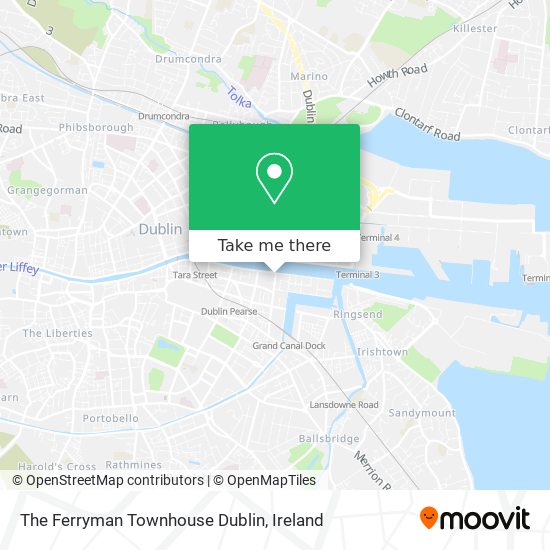 The Ferryman Townhouse Dublin map