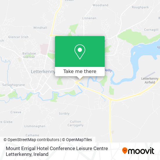 Mount Errigal Hotel Conference Leisure Centre Letterkenny map