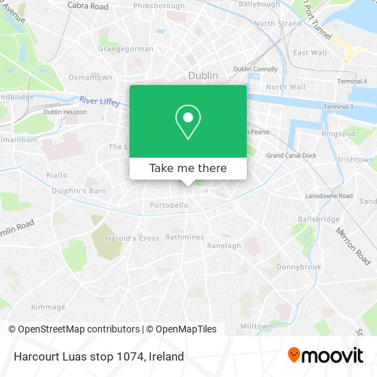 Harcourt Luas stop 1074 map
