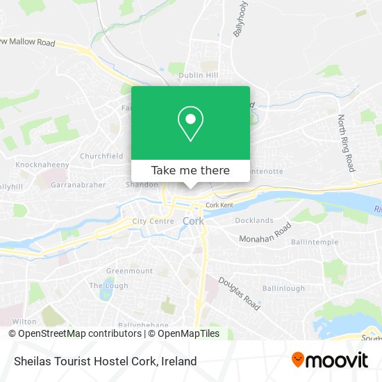 Sheilas Tourist Hostel Cork map
