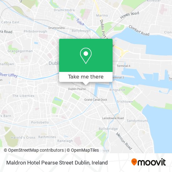 Maldron Hotel Pearse Street Dublin map