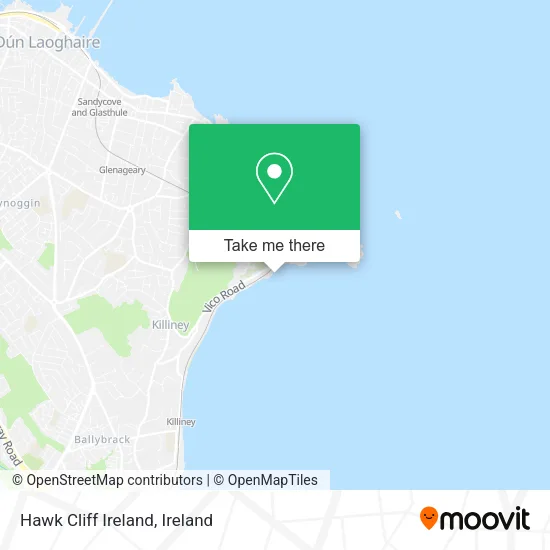 Hawk Cliff Ireland map