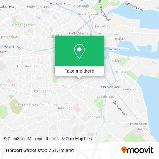 Herbert Street stop 751 map
