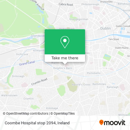Coombe Hospital stop 2094 map