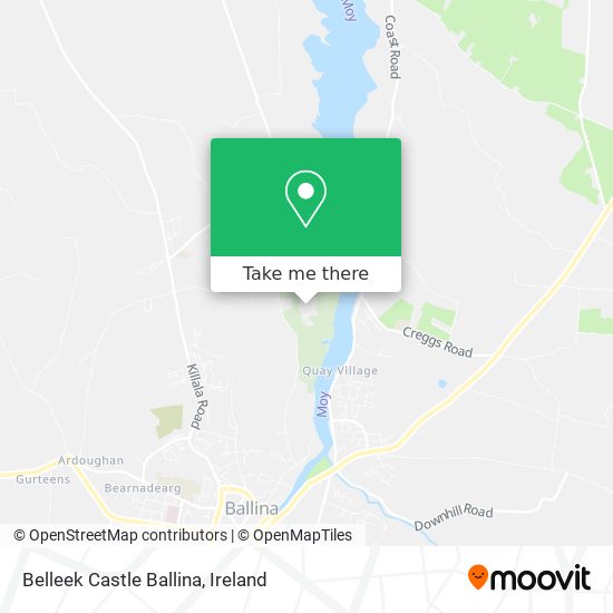 Belleek Castle Ballina map