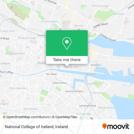 National College of Ireland map
