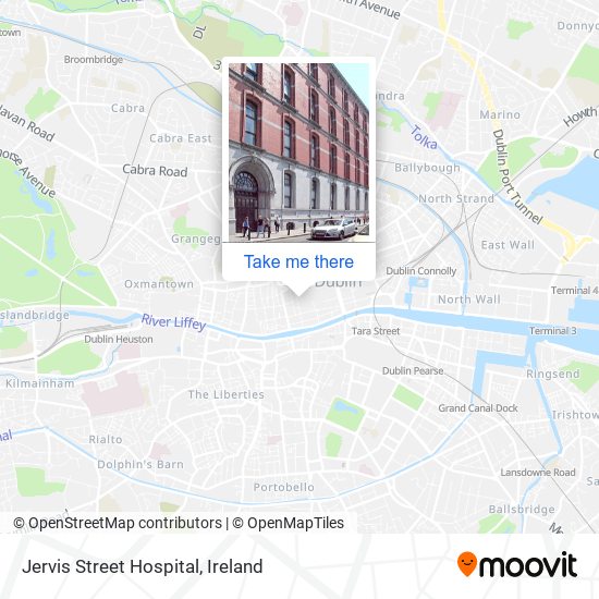Jervis Street Hospital map