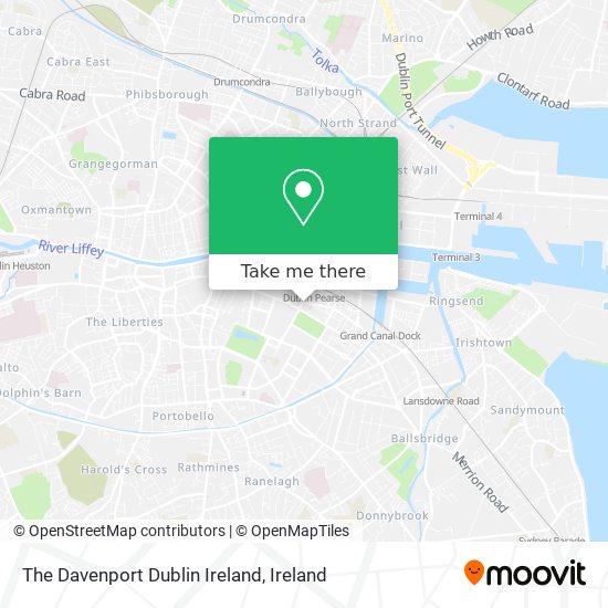 The Davenport Dublin Ireland map