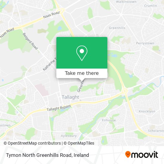 Tymon North Greenhills Road map